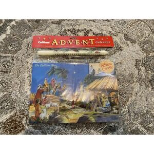 Vtg Caltime Christmas Nativity Advent Calendar Candle England S324 Sealed